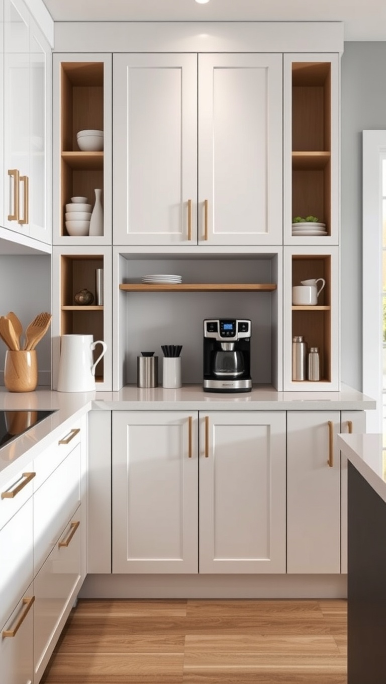 20 Coffee Station Ideas That Will Transform Your Kitchen into a Brew-tiful Haven! - 2. Sleek Modern Built-Ins