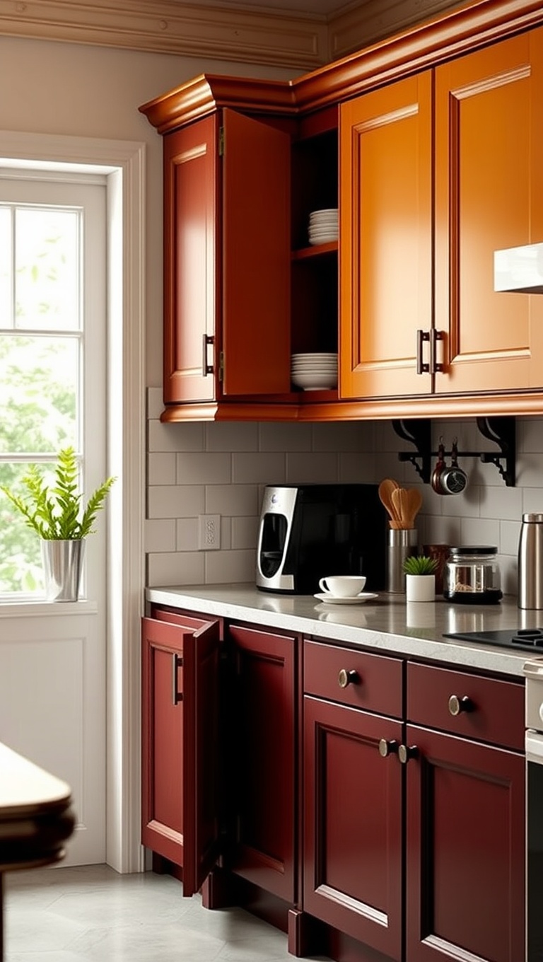 20 Coffee Station Ideas That Will Transform Your Kitchen into a Brew-tiful Haven! - 5. Colorful Cabinets for Coffee Lovers