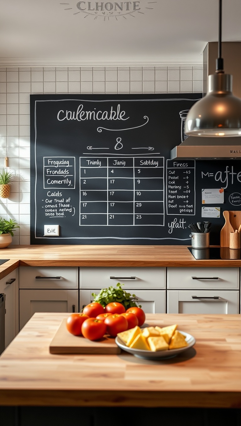 20 Creative Ideas for Kitchens with a Chalkboard Wall - 8. Customizable Meal Planner