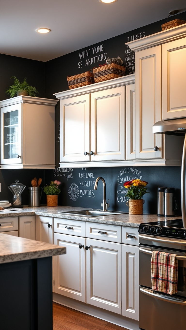20 Creative Ideas for Kitchens with a Chalkboard Wall - 5. Inspirational Quotes Corner