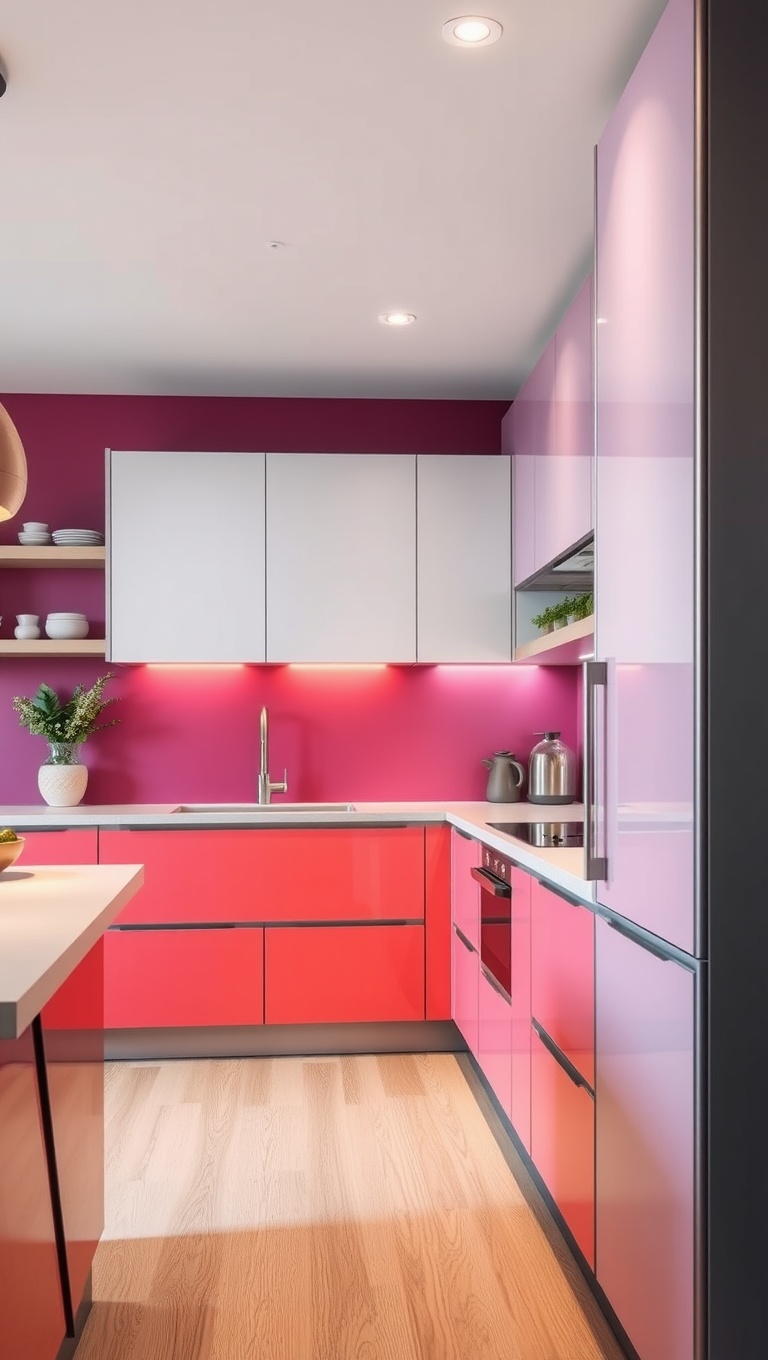 20 Vibrant Ideas for a Kitchen with a Color Gradient Design - Gradient Backsplashes: A Splash of Color