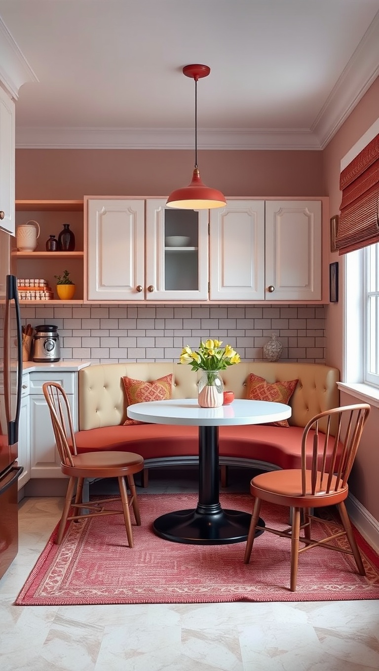 20 Charming Ideas for Your Corner Breakfast Nook - 3. Vintage Vibes: Retro Furniture That Tells a Story