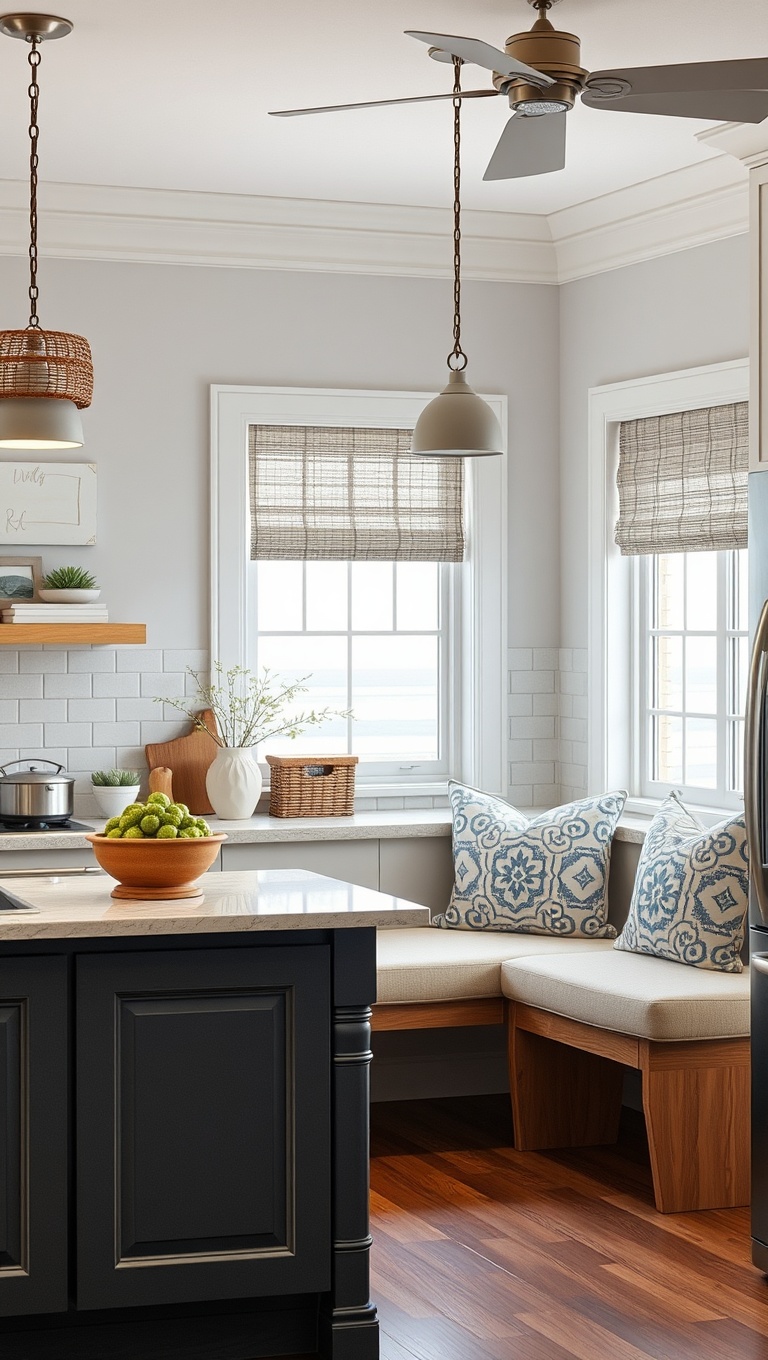 20 Charming Ideas for Your Corner Breakfast Nook - 4. Coastal Retreat: Beachy Decor for a Relaxing Atmosphere
