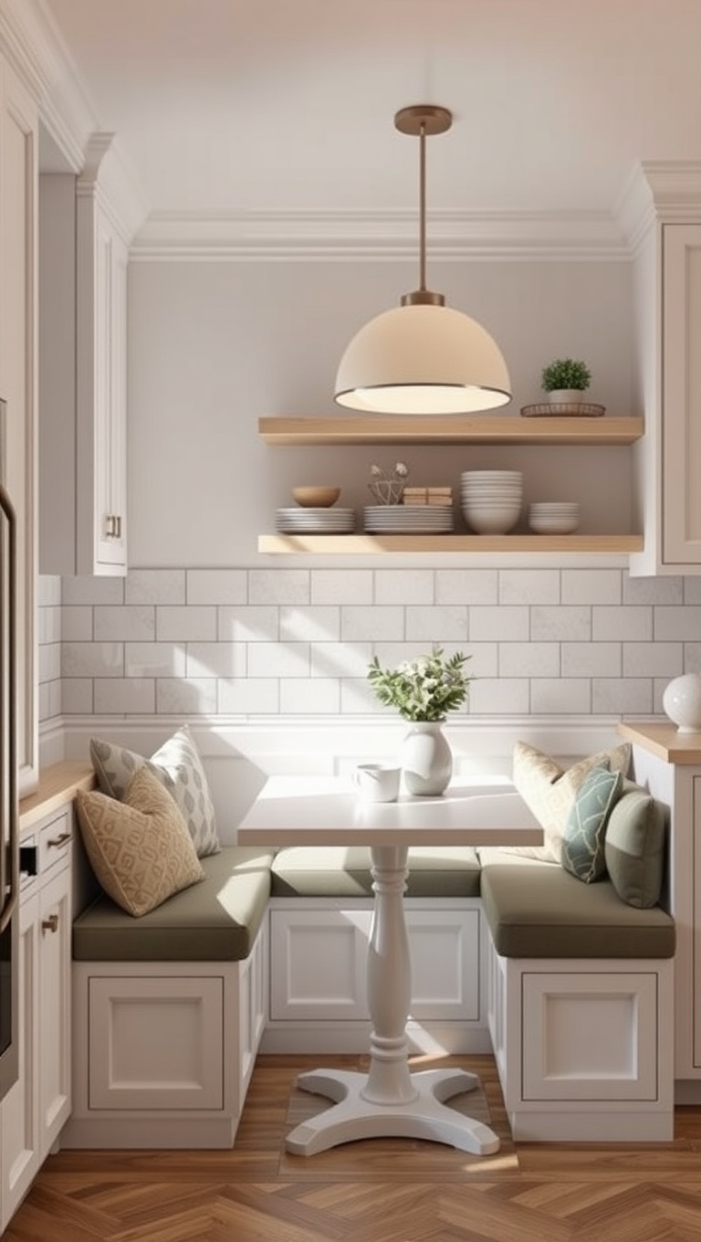 20 Charming Ideas for Your Corner Breakfast Nook - 10. Multi-functional Nook: Table and Storage Combo