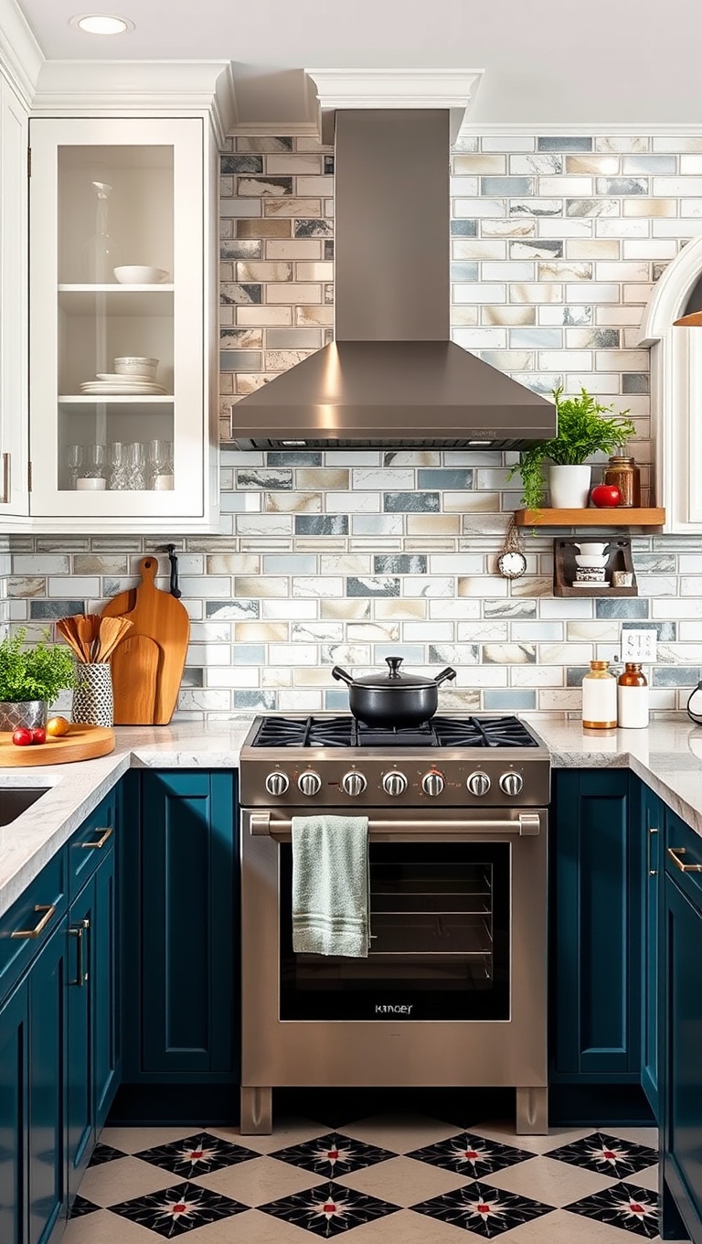 20 Stunning Ideas for Custom Backsplashes That Will Transform Your Kitchen! - 1. Colorful Subway Tiles: A Timeless Classic