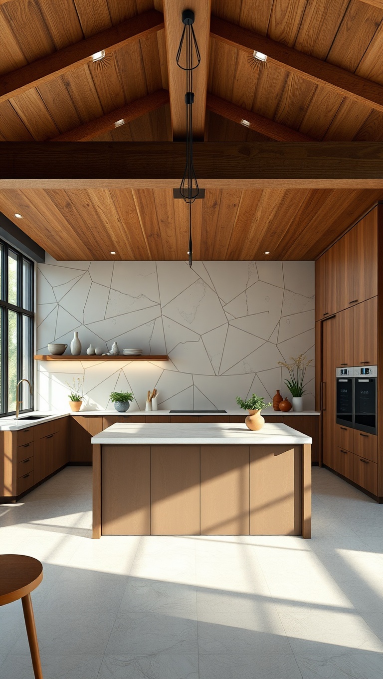 20 Fabulous Ideas for Stunning Kitchens with Double Islands - 18. Eco-Friendly Designs: Sustainable Materials and Practices