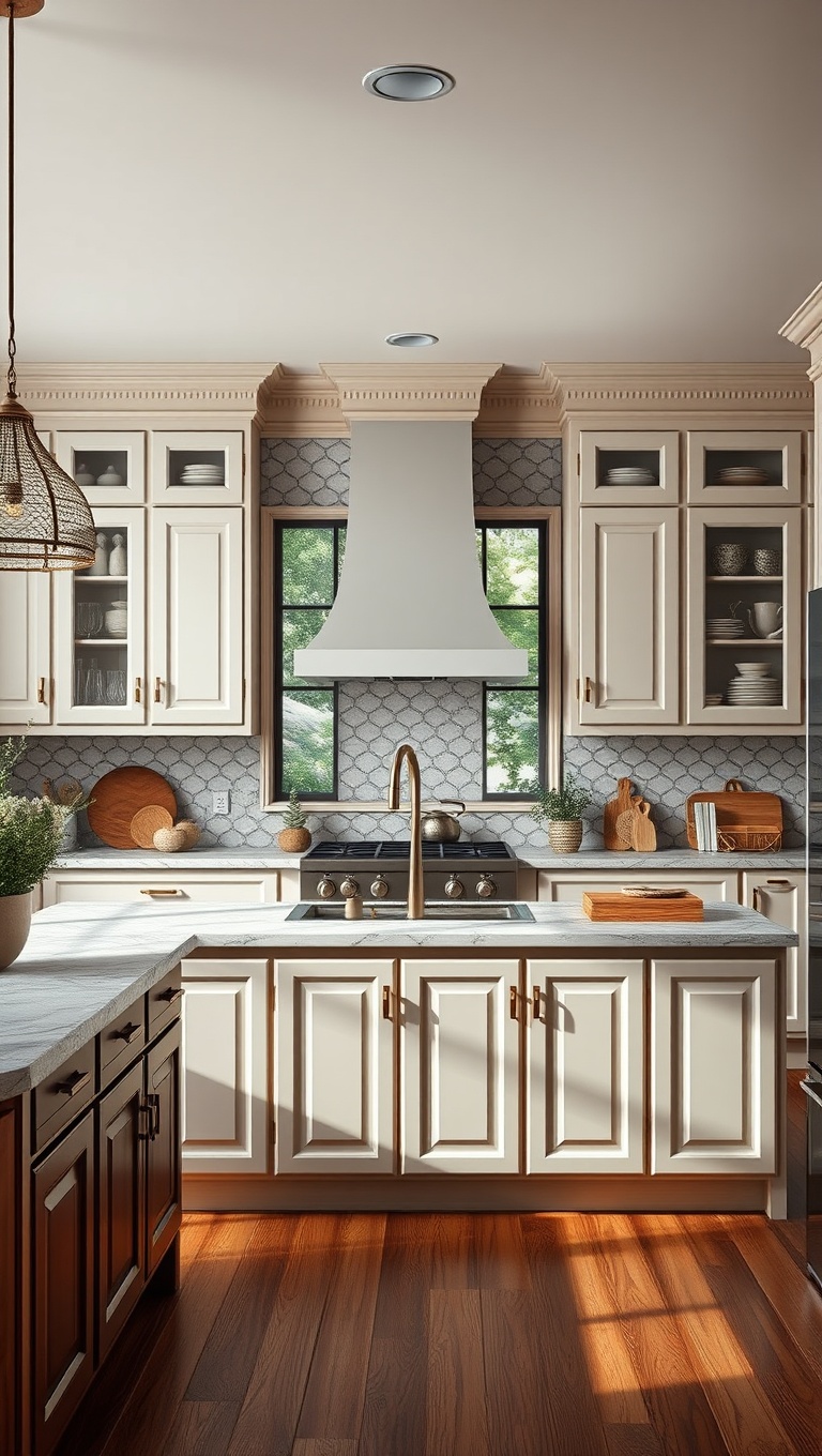 20 Fabulous Ideas for Stunning Kitchens with Double Islands - 10. Vintage Flair: Retro-Inspired Double Islands
