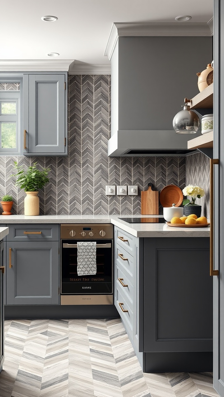 20 Geometric Tile Inspiration Ideas to Transform Your Kitchen - 2. Classic Chevron: Timeless Elegance