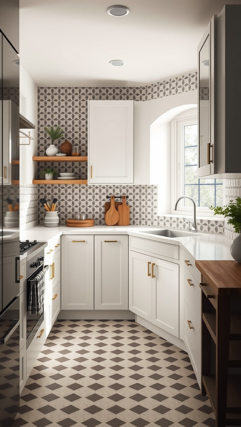 20 Geometric Tile Inspiration Ideas to Transform Your Kitchen - 3. Small Squares: Perfectly Playful
