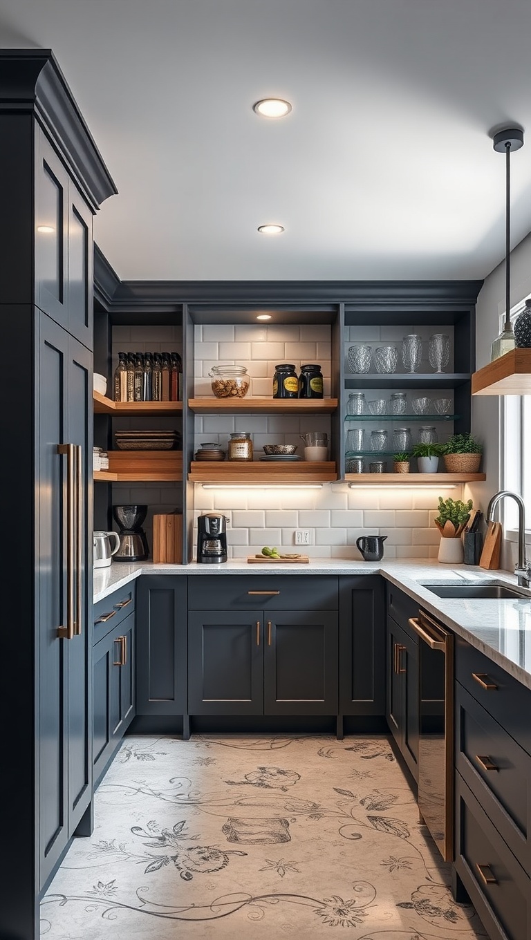 20 Delightful Ideas for Kitchens with a Spacious Pantry - 12. Multi-Functional: A Pantry That Doubles as a Coffee Station