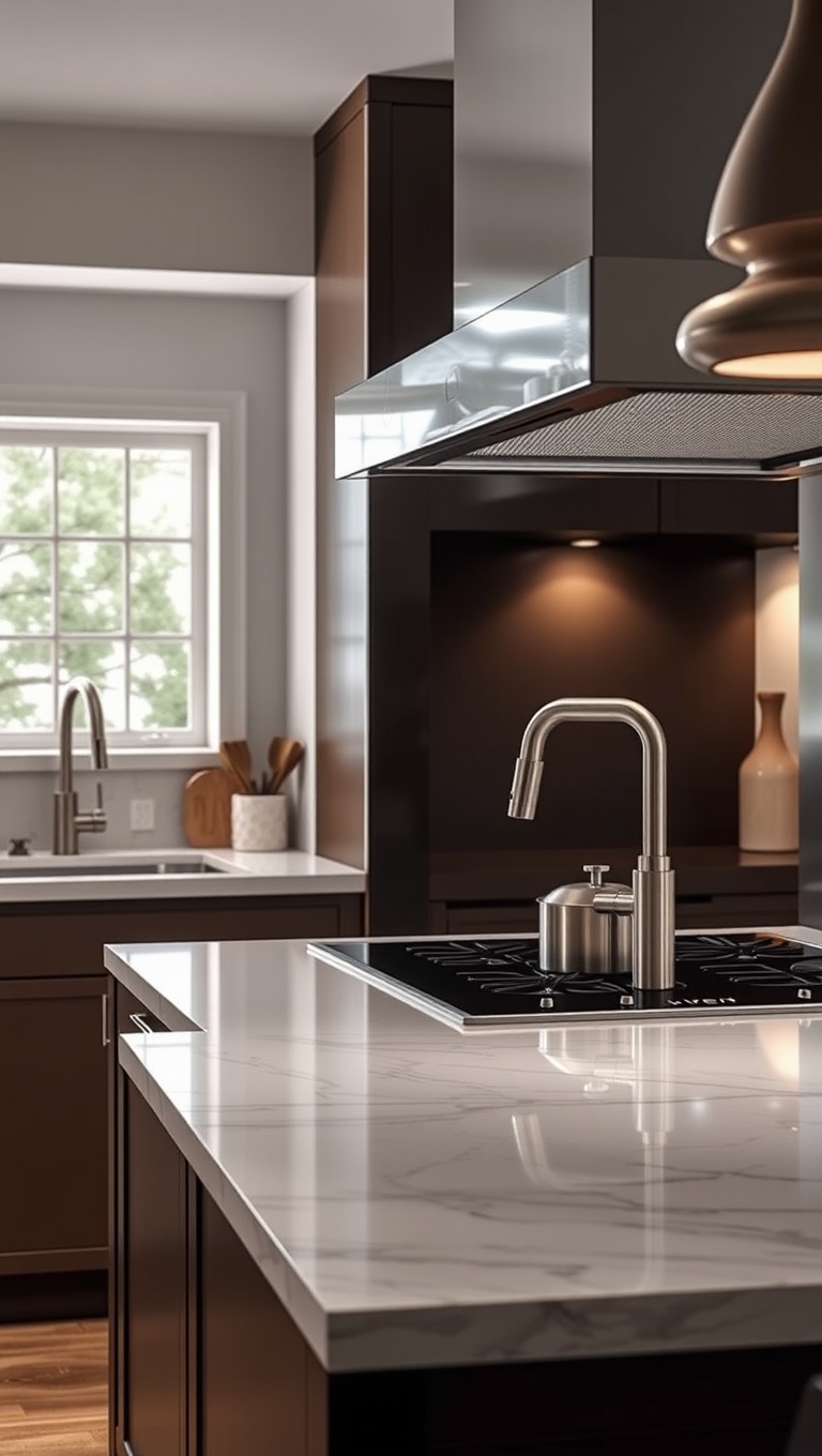 20 Creative Kitchen Inspirations with Pot Fillers That Will Make You Say WOW! - 14. Hidden Gems: Concealed Pot Fillers for Sleek Look