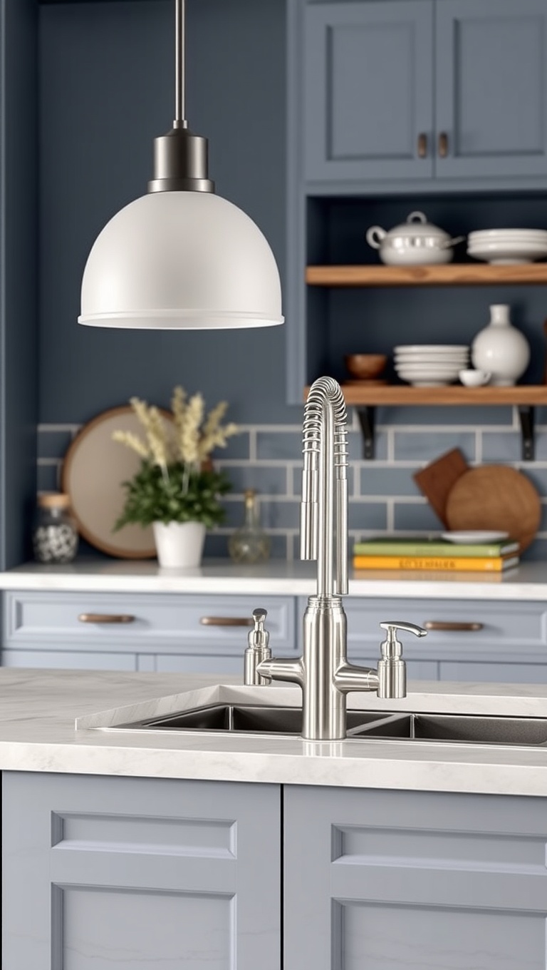 20 Creative Kitchen Inspirations with Pot Fillers That Will Make You Say WOW! - 12. Coastal Vibes: Nautical-Inspired Pot Fillers