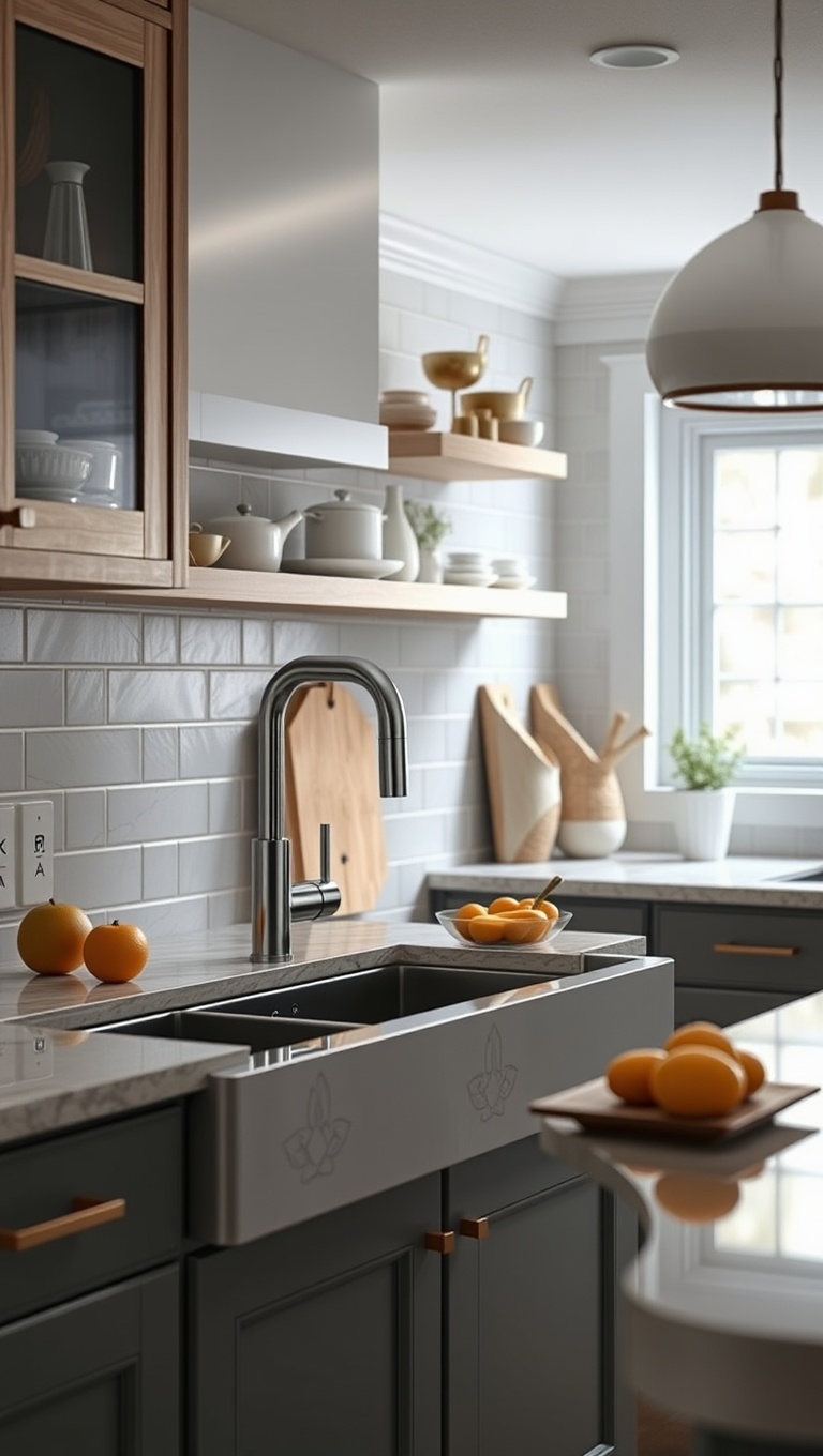 20 Creative Kitchen Inspirations with Pot Fillers That Will Make You Say WOW! - 13. Matching Fixtures: Coordinate with Your Faucet