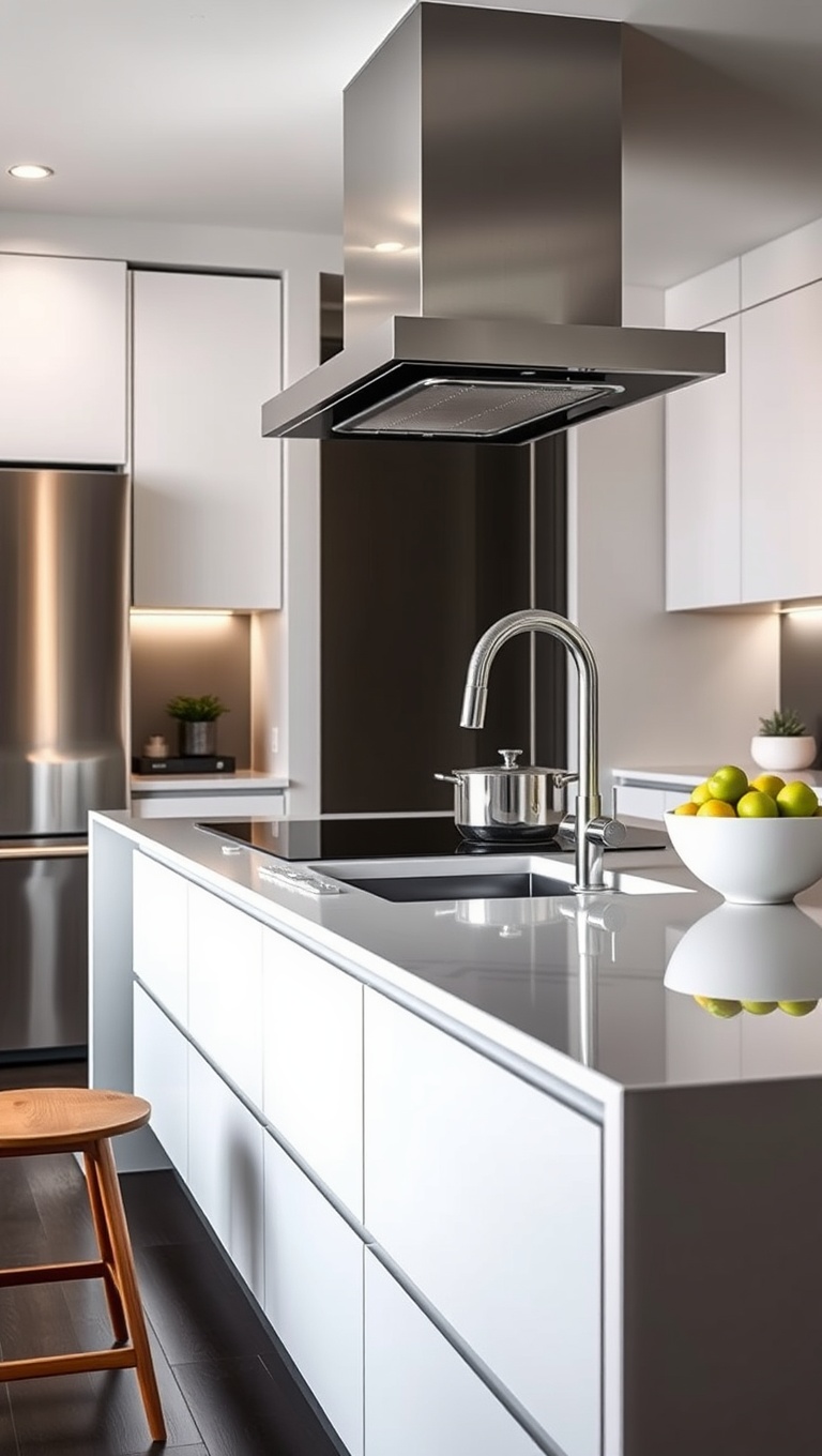 20 Creative Kitchen Inspirations with Pot Fillers That Will Make You Say WOW! - 1. Sleek and Modern: A Minimalist Approach