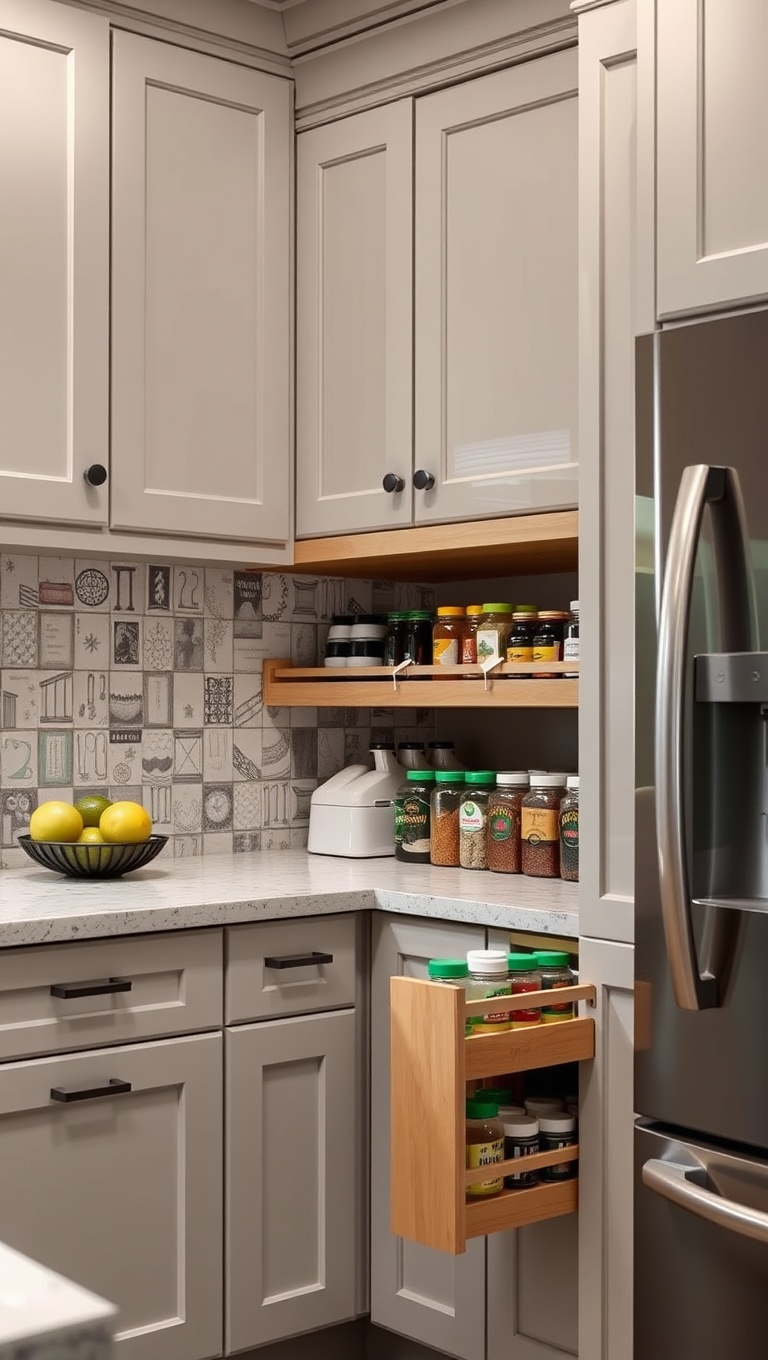 Spice Up Your Kitchen: 20 Fabulous Ideas for Spice Rack Pullouts! - 19. Adjustable Shelves: Customize Your Space