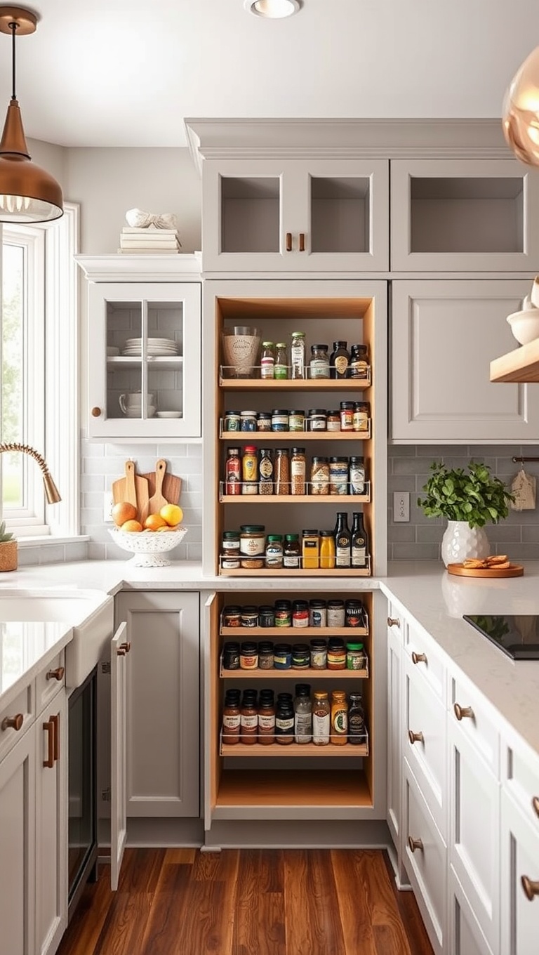 Spice Up Your Kitchen: 20 Fabulous Ideas for Spice Rack Pullouts! - 10. Pullout Pantry: All-in-One Storage Solution