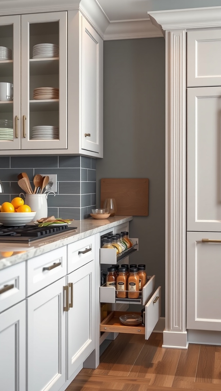 Spice Up Your Kitchen: 20 Fabulous Ideas for Spice Rack Pullouts! - 9. Magnetic Spice Jars: Sleek & Stylish