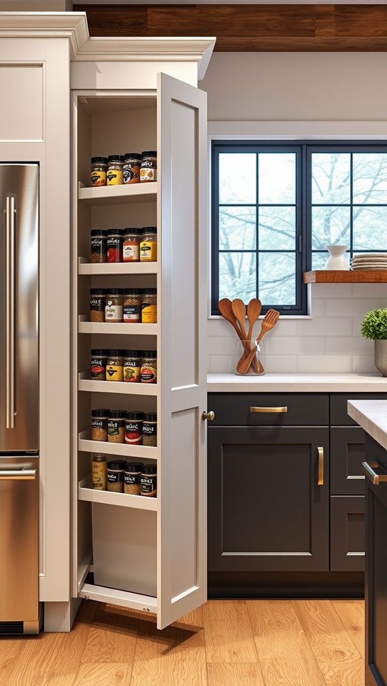 Spice Up Your Kitchen: 20 Fabulous Ideas for Spice Rack Pullouts! - 6. Vertical Spice Rack: Maximize Your Space