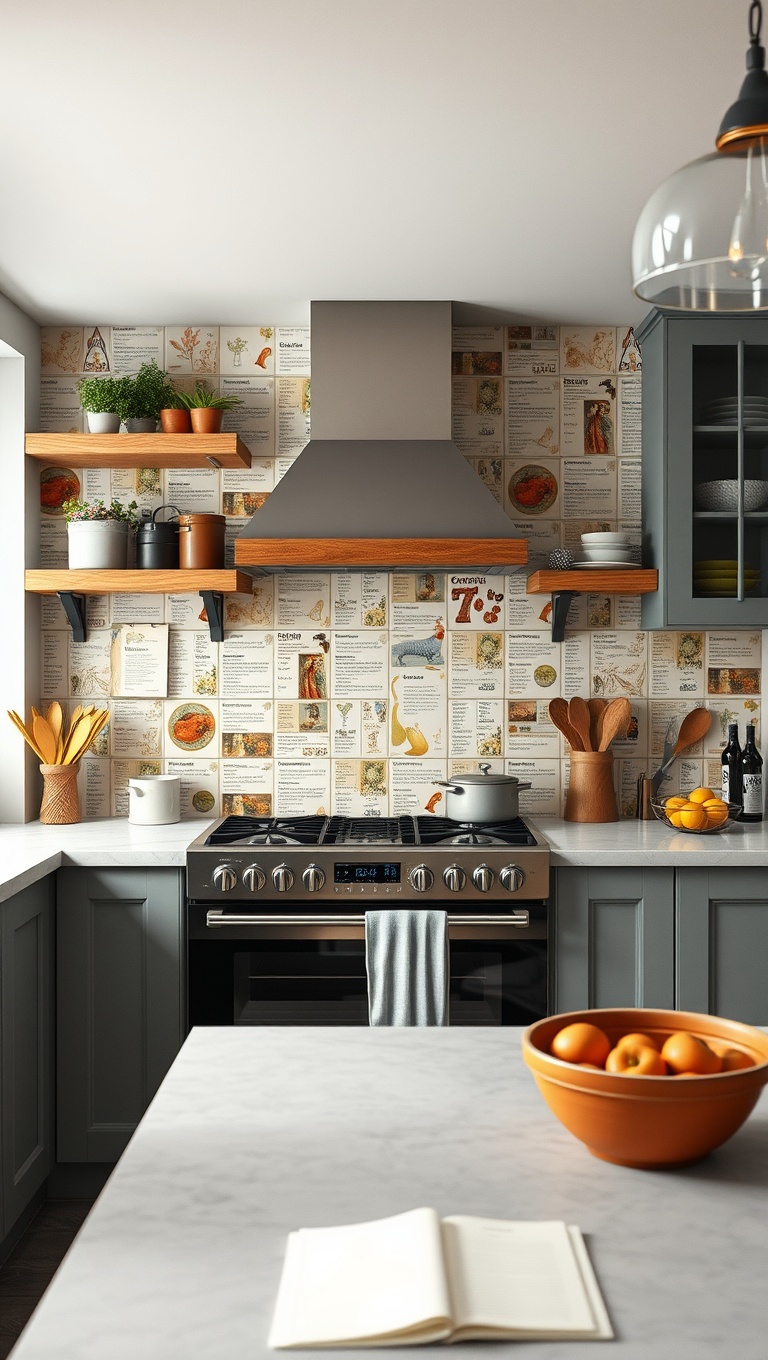 20 Stunning Kitchen Tile Mural Ideas That Will Transform Your Space - 11. Vintage Recipe Tiles: Nostalgic Kitchen Decor