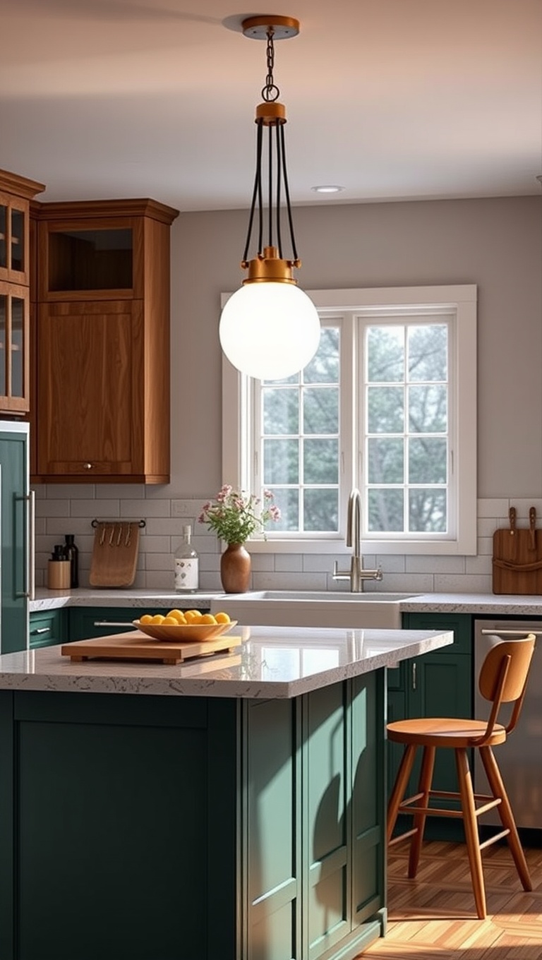20 Bright Ideas: Unique Light Fixtures to Transform Your Kitchen - 10. Mid-Century Modern: Retro Globe Fixtures
