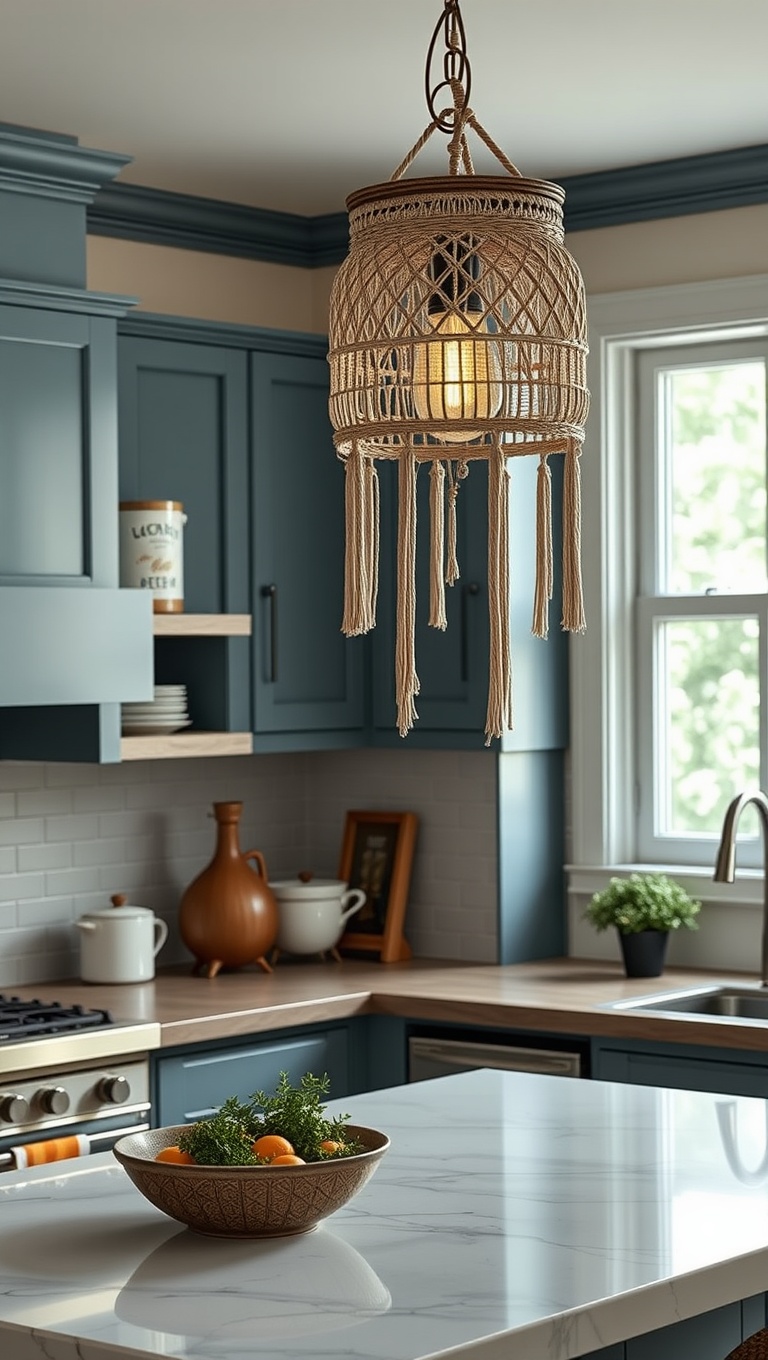 20 Bright Ideas: Unique Light Fixtures to Transform Your Kitchen - 3. Bohemian Vibes: Macramé Light Fixtures
