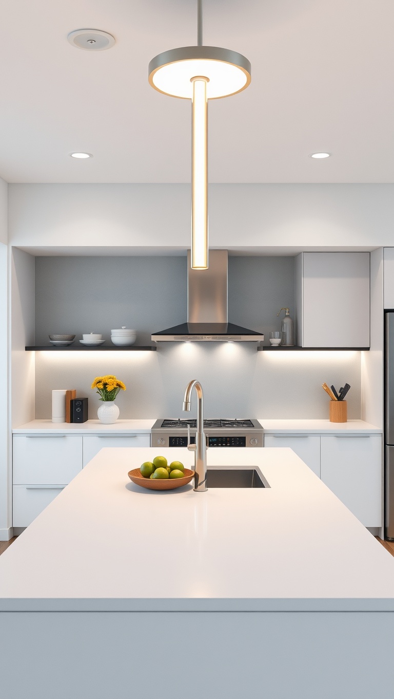 20 Bright Ideas: Unique Light Fixtures to Transform Your Kitchen - 2. Modern Minimalism: Sleek LED Pendants