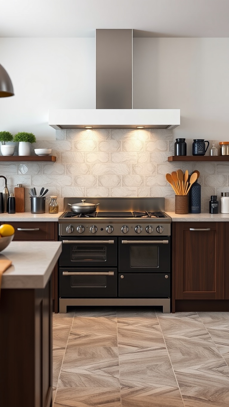 20 Fabulous Ideas to Elevate Your Kitchen with a Unique Range - 5. Dual Fuel Delight: The Best of Both Worlds