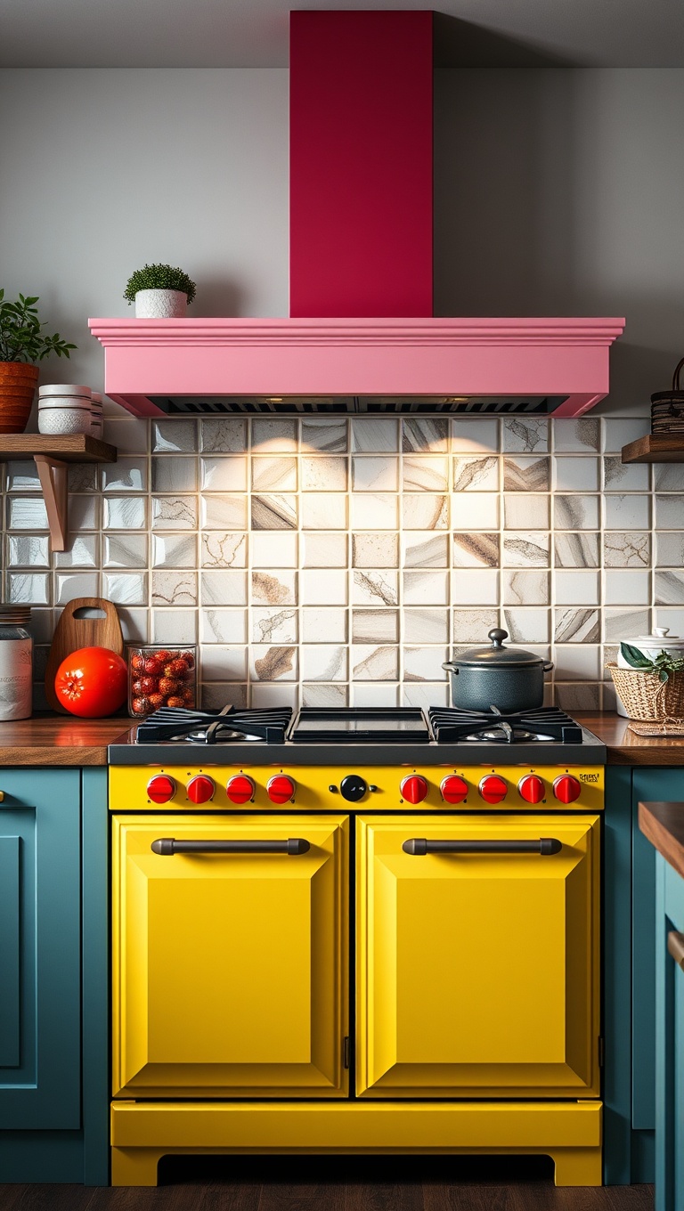 20 Fabulous Ideas to Elevate Your Kitchen with a Unique Range - 1. Bright and Bold: The Power of Colorful Ranges
