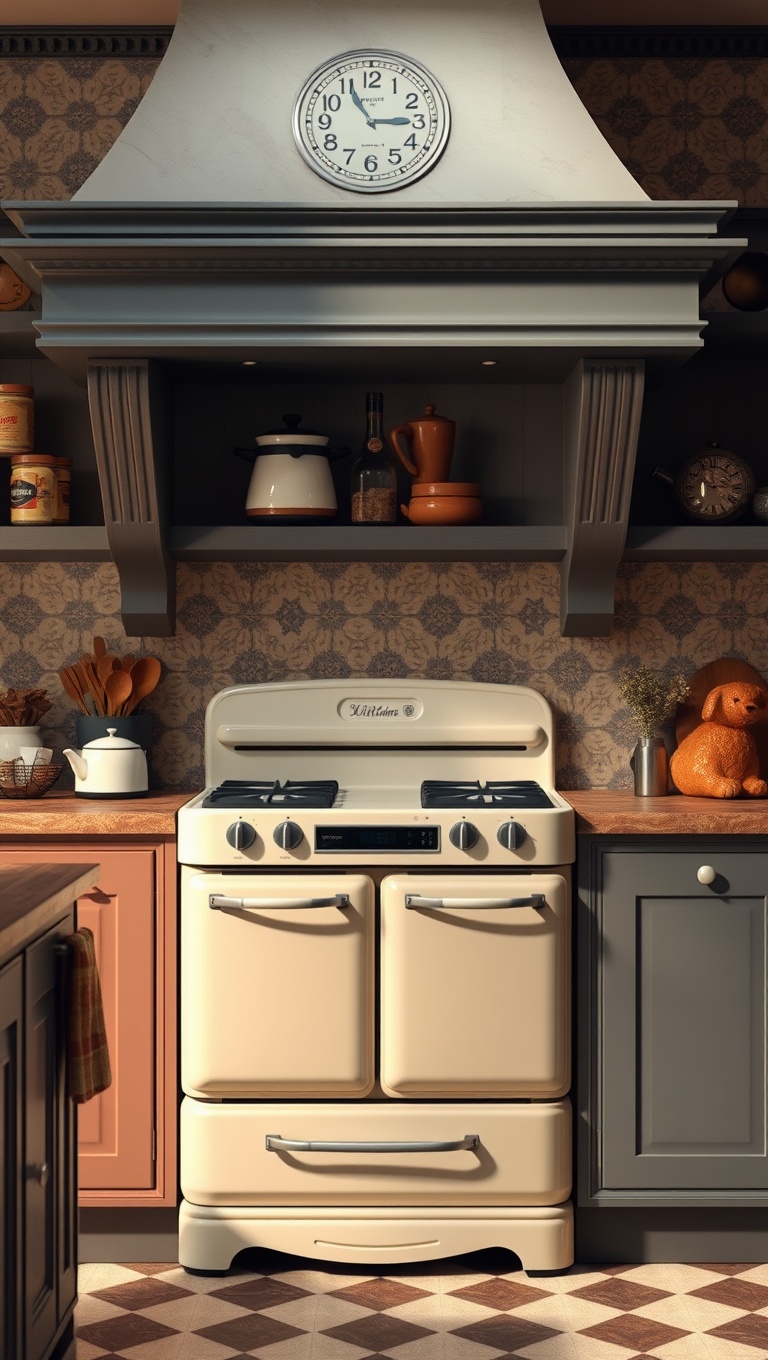 20 Fabulous Ideas to Elevate Your Kitchen with a Unique Range - 2. Vintage Vibes: Embracing Retro Charm