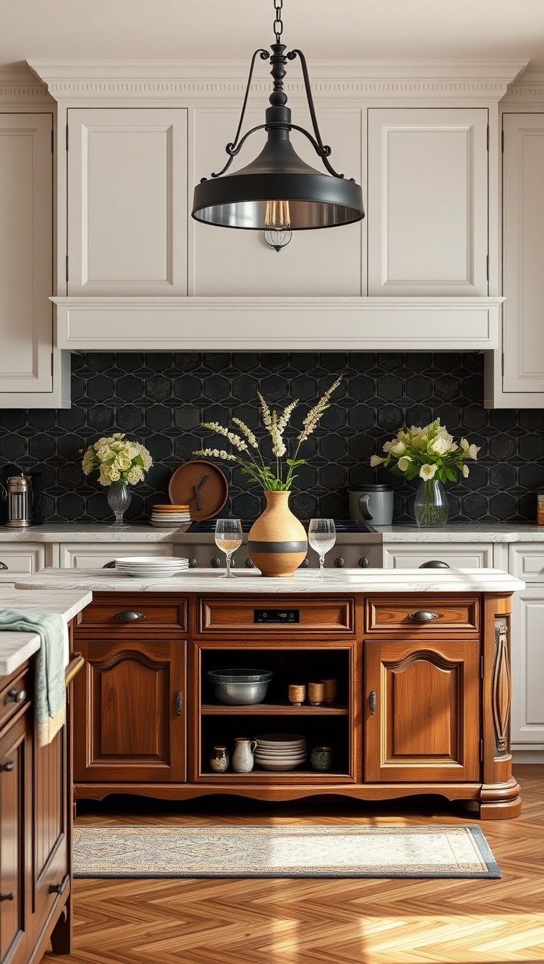 20 Charming Ways to Style Your Kitchen with an Antique Sideboard - 4. Dining Delight: Use as a Buffet for Entertaining