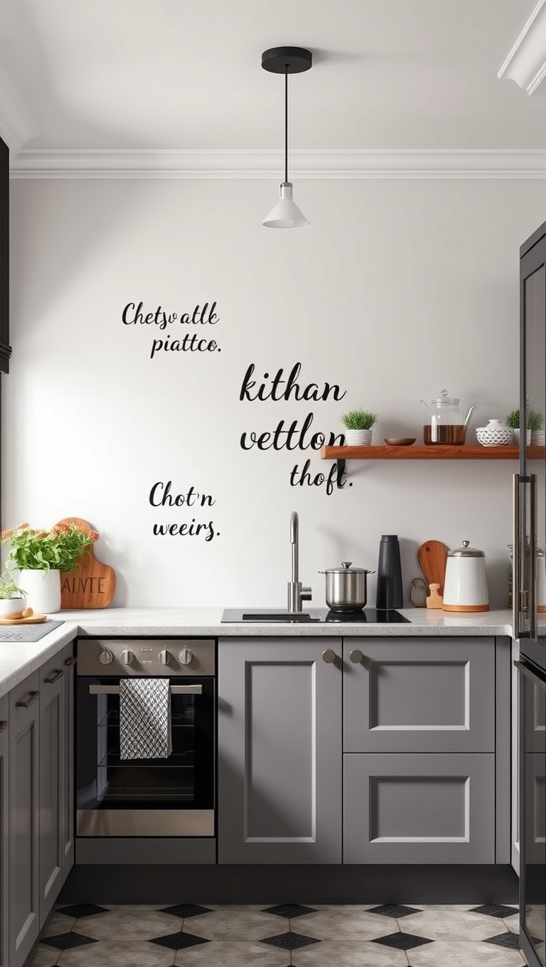 20 Bold Wallpaper Ideas to Transform Your Kitchen - Kitchen Quotes: Inspirational Words on Your Walls
