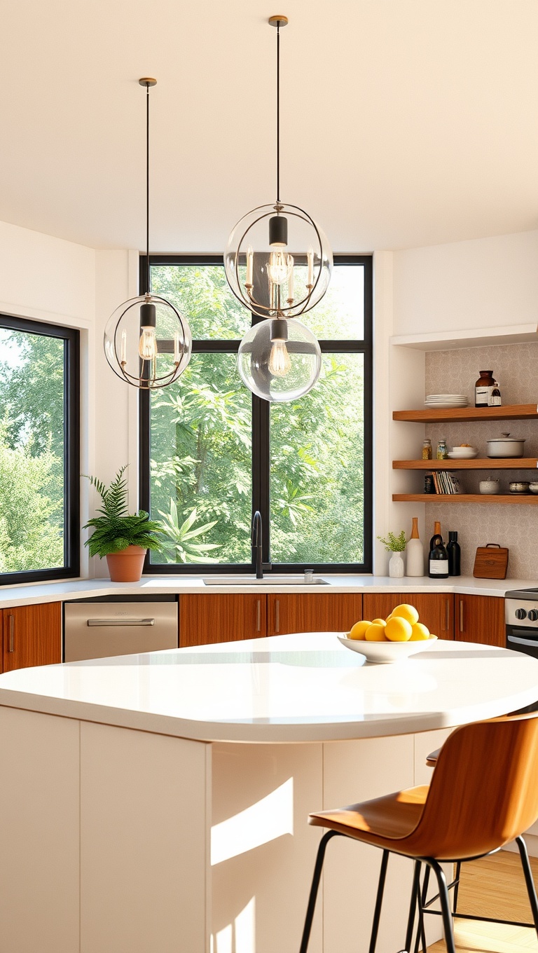 20 Stunning Ideas for Your Kitchen with a Breakfast Bar Island - 13. Breakfast Bar with a View: Windows for Natural Light
