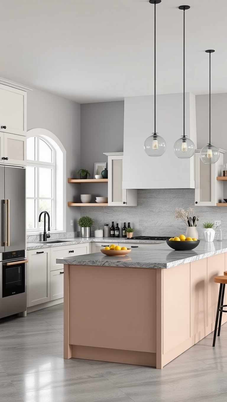 20 Stunning Ideas for Your Kitchen with a Breakfast Bar Island - 11. Two-Toned Island: A Pop of Contrast