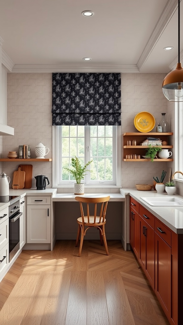 20 Fun & Functional Kitchen Desk Ideas to Elevate Your Space! - 14. Eclectic Combos: Mix and Match Styles for Fun