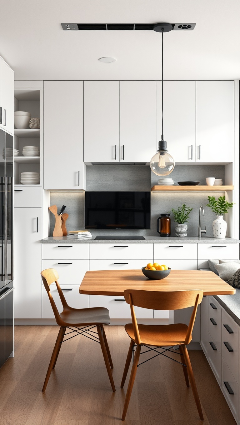 20 Fun & Functional Kitchen Desk Ideas to Elevate Your Space! - 11. Multi-Functional Spaces: Desk that Doubles as Dining
