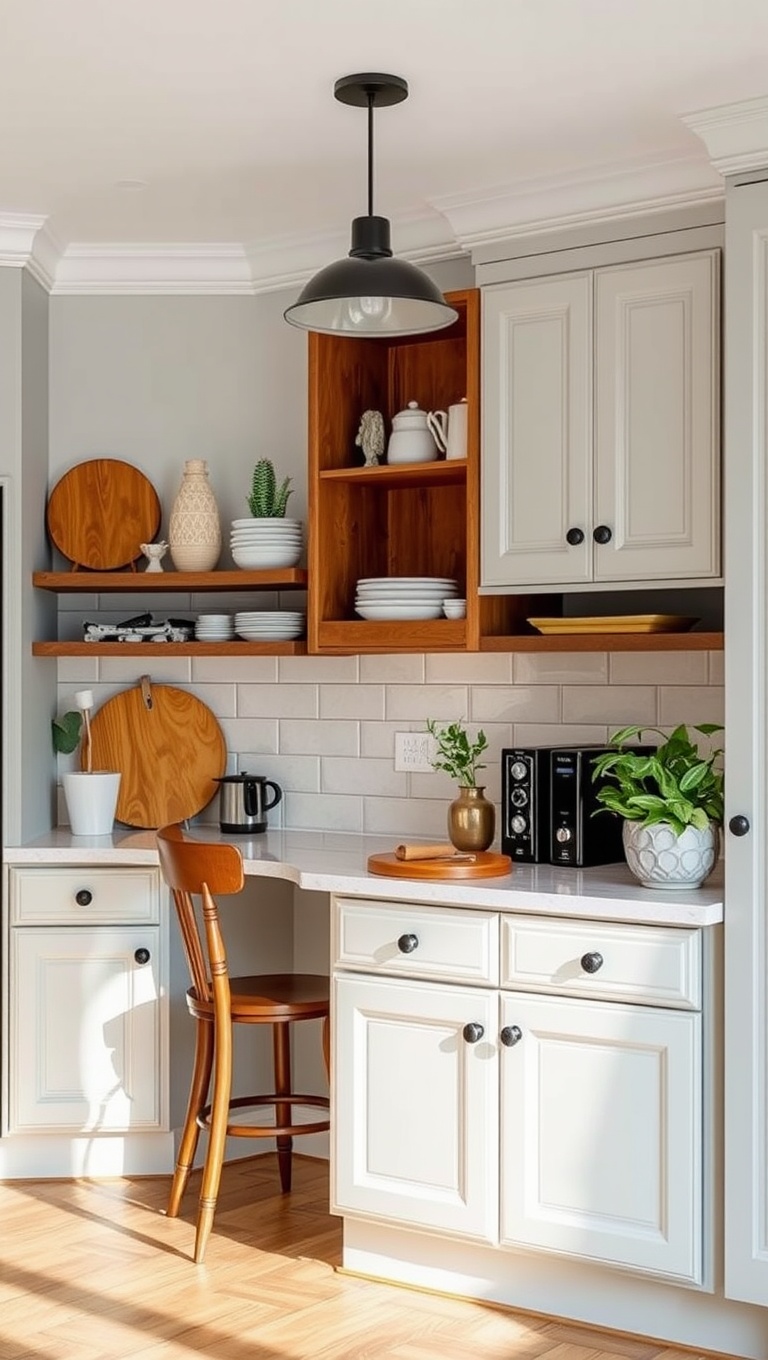20 Fun & Functional Kitchen Desk Ideas to Elevate Your Space! - 6. Vintage Vibes: Repurposed Furniture for a Unique Touch