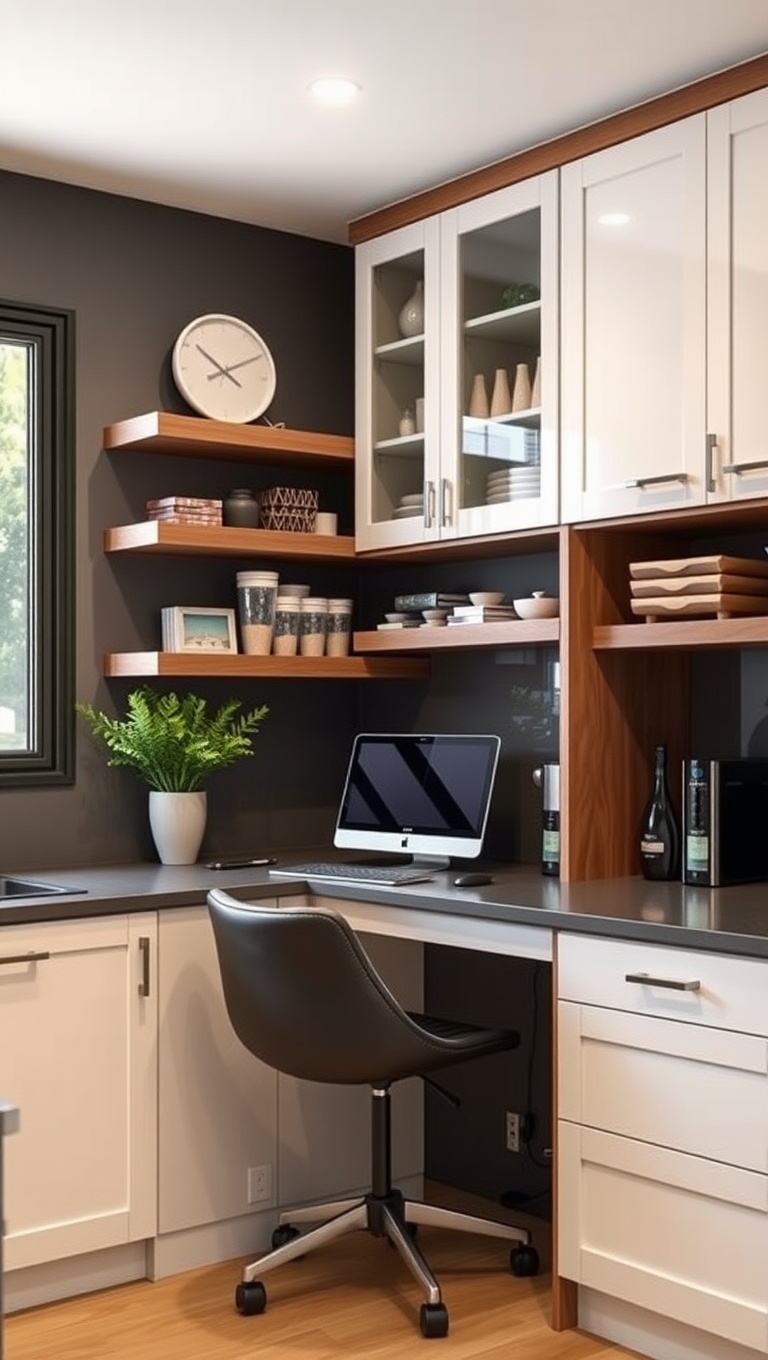 20 Fun & Functional Kitchen Desk Ideas to Elevate Your Space! - 15. Tech-Friendly Desks: Built-In Charging Stations