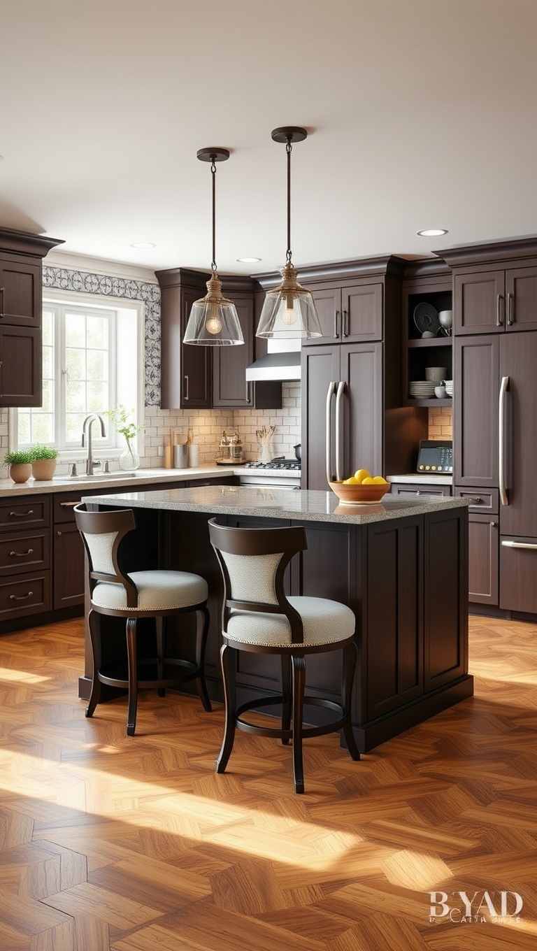 20 Fun & Functional Kitchen Desk Ideas to Elevate Your Space! - 4. Kitchen Island Desk: Double Duty with Style