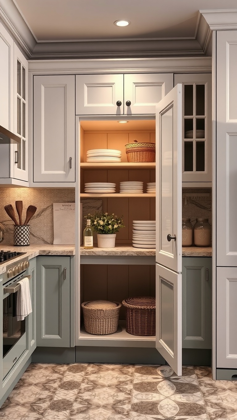 20 Creative Ideas for Kitchens with a Built-In Pantry Door - 16. Whimsical Playful Designs