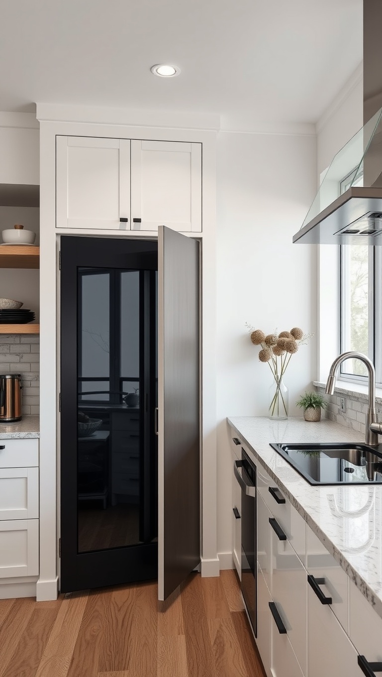 20 Creative Ideas for Kitchens with a Built-In Pantry Door - 18. High-Tech Smart Door