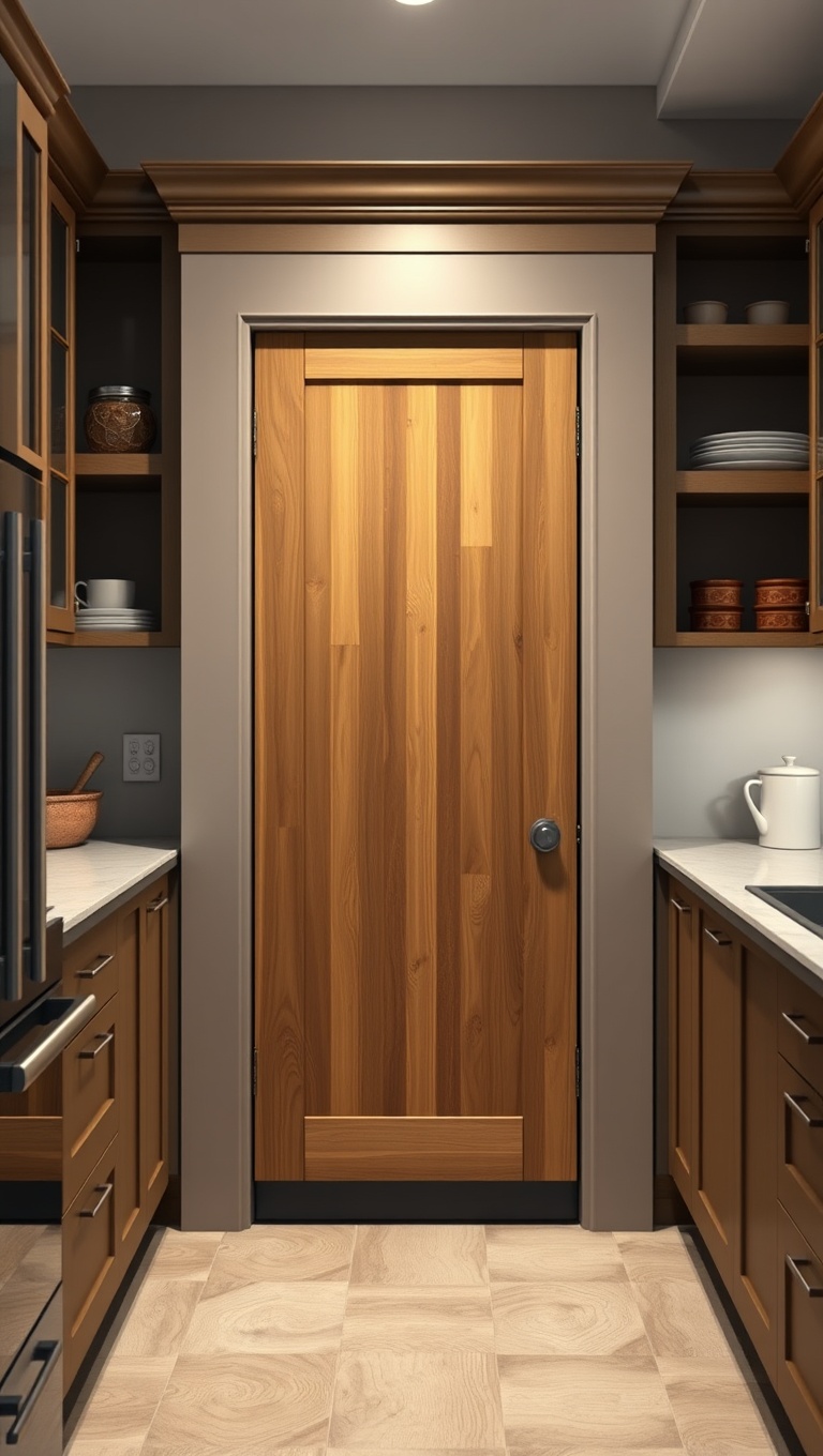 20 Creative Ideas for Kitchens with a Built-In Pantry Door - 19. Eco-Friendly Bamboo Door