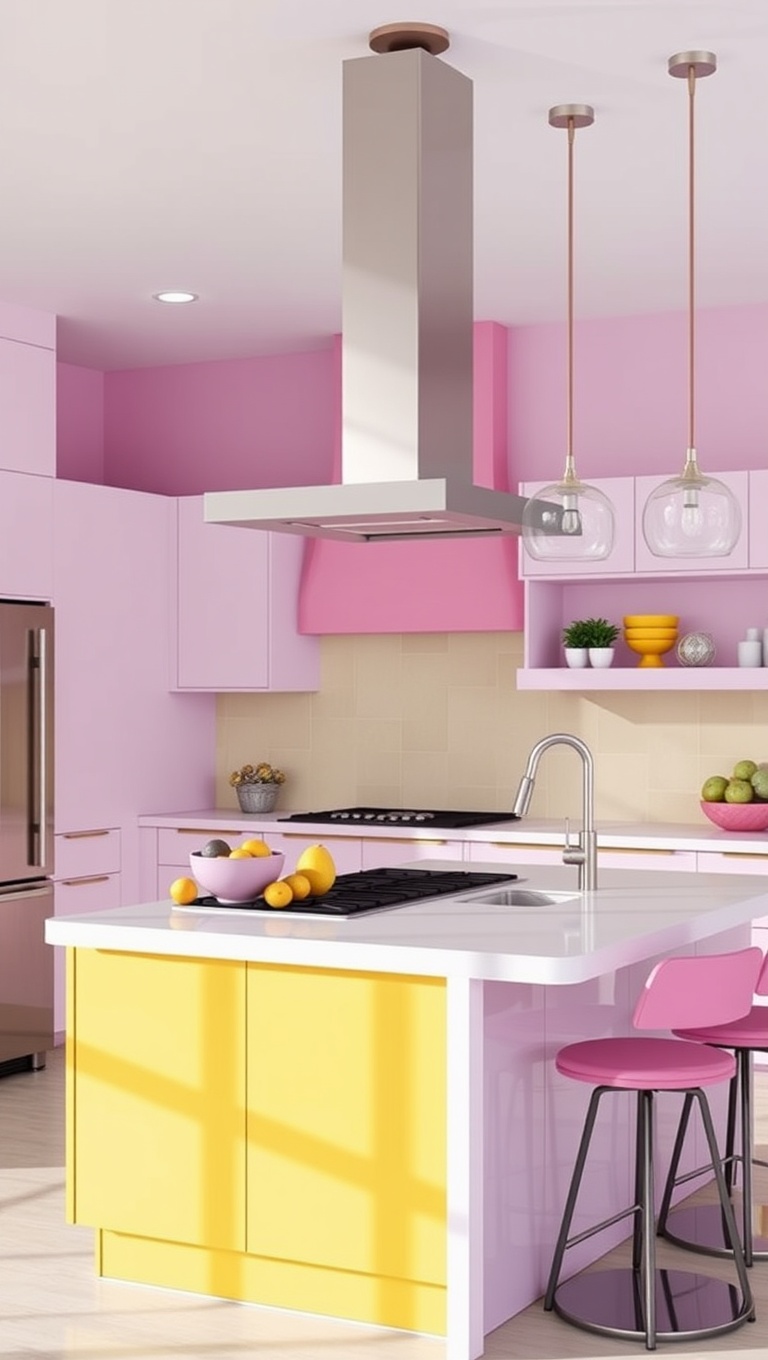 20 Inspiring Ideas for a Fabulous Central Cooking Station in Your Kitchen! - 3. Color Pop: Bright and Bold Kitchen Islands