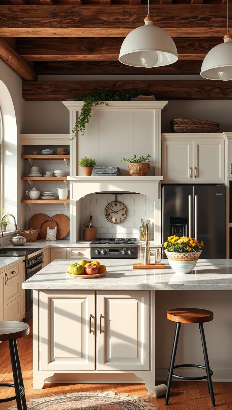 20 Inspiring Ideas for a Fabulous Central Cooking Station in Your Kitchen! - 20. Seasonal Decor: Change It Up with the Seasons!