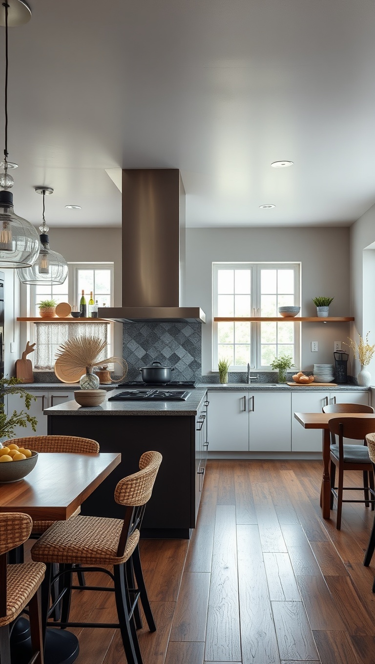 20 Inspiring Ideas for a Fabulous Central Cooking Station in Your Kitchen! - 4. Multi-Functional Magic: Combining Prep and Dining Areas