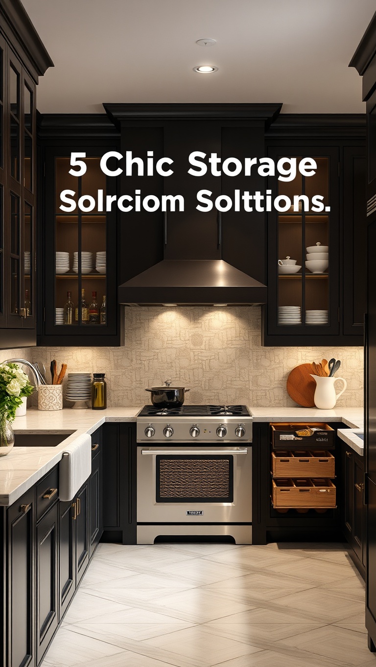 20 Inspiring Ideas for a Fabulous Central Cooking Station in Your Kitchen! - 5. Chic Storage Solutions: Cabinets and Drawers Galore