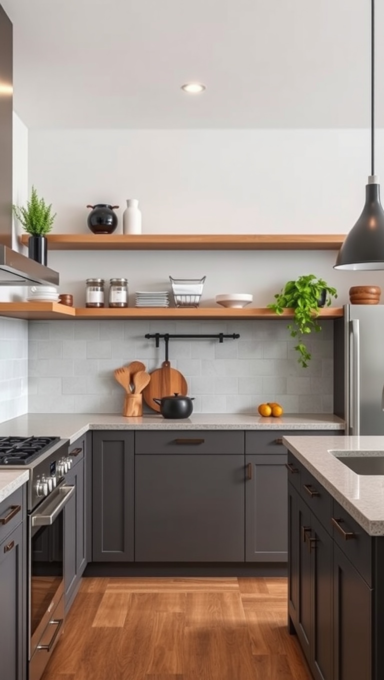 20 Clever Kitchen Storage Solutions That Will Inspire You - 8. Floating Shelves: Stylish and Practical