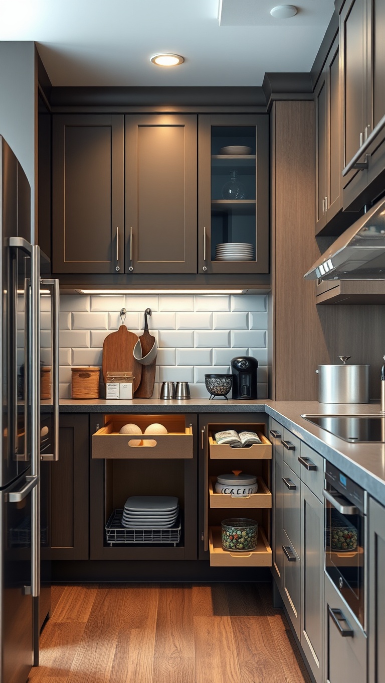 20 Clever Kitchen Storage Solutions That Will Inspire You - 3. Pull-Out Pantry: Maximize Tight Spaces