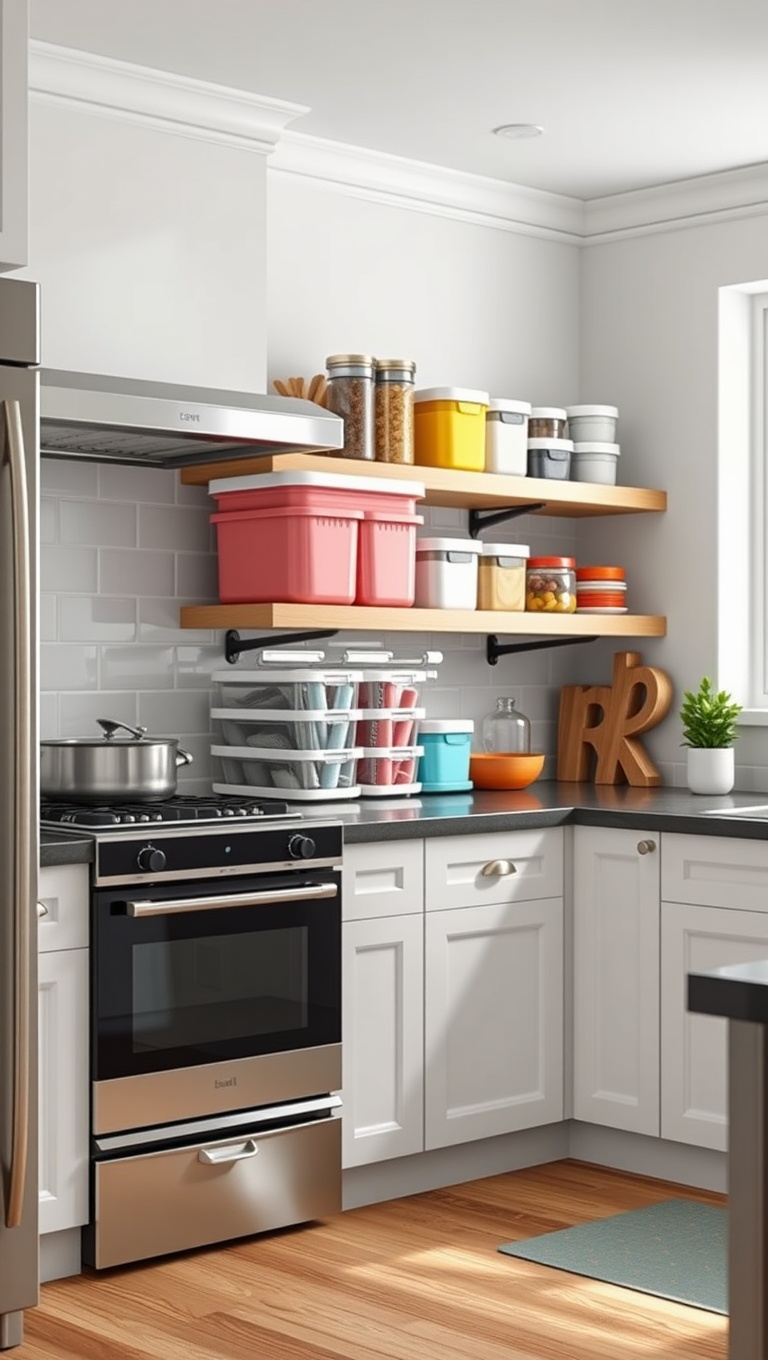 20 Clever Kitchen Storage Solutions That Will Inspire You - 19. Color-Coded Containers: Make Organization Fun