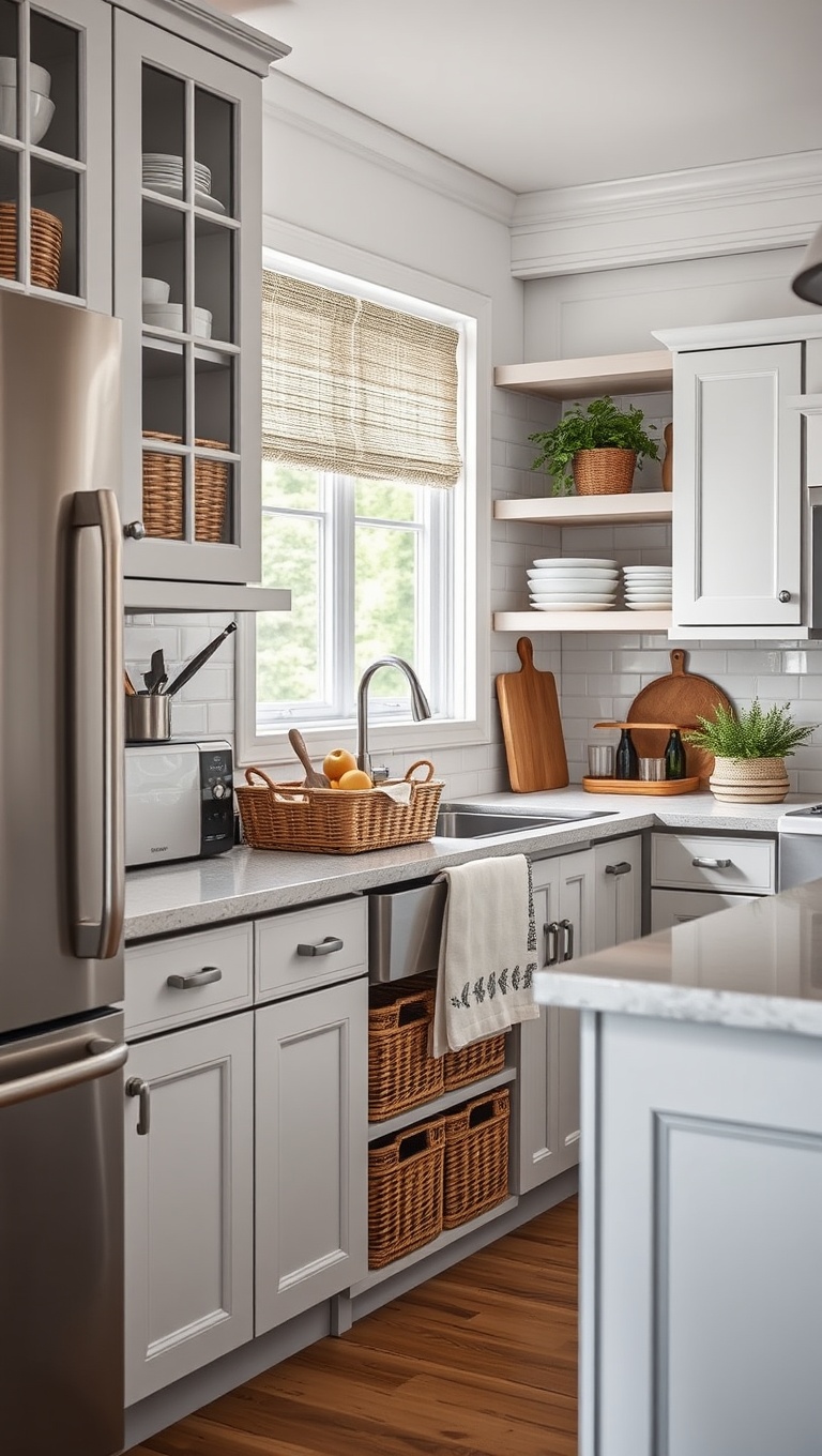 20 Clever Kitchen Storage Solutions That Will Inspire You - 15. Basket Storage: Organize with Charm