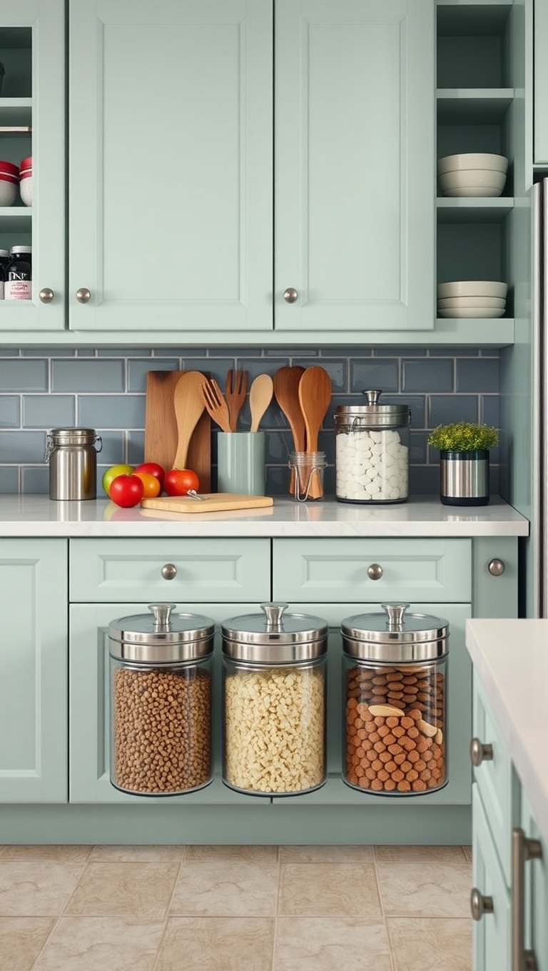20 Clever Kitchen Storage Solutions That Will Inspire You - 9. Cute Canisters: Store Dry Goods with Style